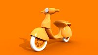 Low Poly Motorbike Rigged