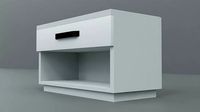 Gela Wide Nightstand 3D Model