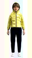 Girls Quilted Jacket with denim pant