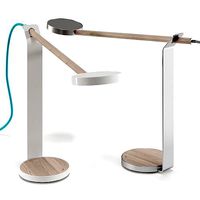 Gravy Led Desk White Oak Matte White by Koncept Table Lamp