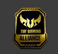 ASUS TUF logo v2 golden and black lowpoly