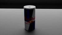 High Quality 3D Modeling Of a RedBull Can