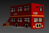 kids play Bus playground for in amusement park