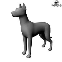 Low Poly Great Dane