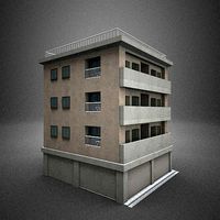 Japan building 14 model in Lightwave 3D