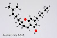 Drug CBC - Cannabichromene - Cannabinoid Molecule