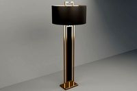 Designer Satin And Brass Floor Lamp