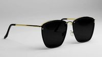 Gucci Square Golden Black Glasses