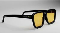 Gucci Square Sunglasses Black Yellow