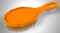orange hairbrush
