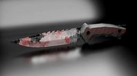 Knife 3D model with blood mark