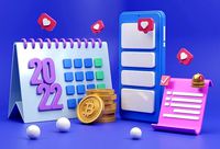 Welcome 2022 - Business Agenda 3D Illustration