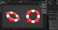 Low Poly Basic Lifebuoy - Game Ready Model