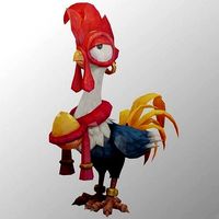 chicken low-poly 3D model
