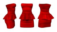 Strapless Peplum Dress