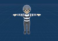 Lowpoly stickman Crook