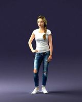 Girl in casual cloth posed 0421-1