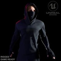 Darkwear Character Low-poly 3D model