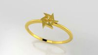 Jewelry round star casual ring printable S50