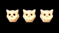 Stylized Evil Skull with cat ears or cute horns