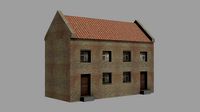 Old house Low-Poly game redy
