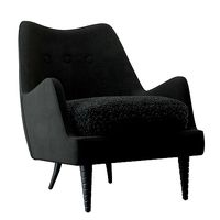 JED BLACK SHEARLING CHAIR