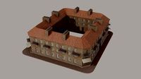 Low-poly old house