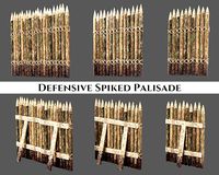 Medieval Defense Spike Palisades