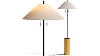 Crate and Barrel Tierra End Grain Wood Floor Lamp