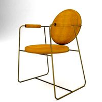 Gemma Armchair with armrest - Glb for Augmented reality