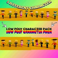 low poly character pack
