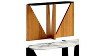 Crate and Barrel Miro Marble Console Table