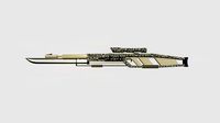 SciFi Sniper Gunblade A09 Digital Camouflage - Fiction Weaponry