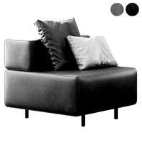 Block party leather armchair by poppin
