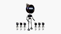 Cute Robot D10 Metal - SciFi Character Design