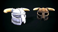 STYLIZED DRAGONBORN HELMET VIKING CARTOON