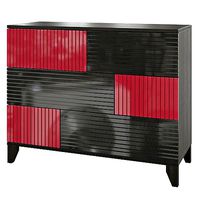 Chest of drawers Scandi black and red