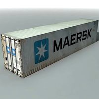 Cargo Shipping Container 01 Detailed