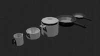 Lowpoly Kitchenware Set