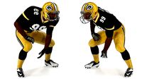 Green Bay Packers American Football Player Crouching Fur