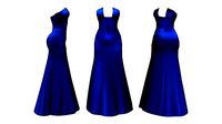 V-cut Strapless Gown Dress
