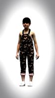 Girls Camo Dungaree