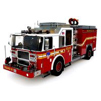 Fire Truck FDNY Squad with Interior