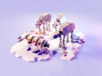 Star Wars atats low poly model render in blender