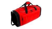 Duffel sport travel bag red black