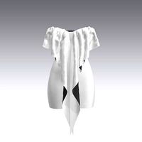 MODERN DRESS LOOK ASYMETRIC RUFFLED LOOK STRAPLESS