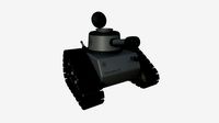 War Tank Cartoon A03 Black - Military Vehicle