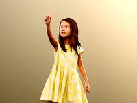 Leonie 12337 - Standing Elegant Girl In Dress Pointing