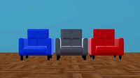 colored armchairs