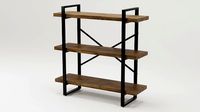 TIMBER 3 Tier Bookcase Dark Wood